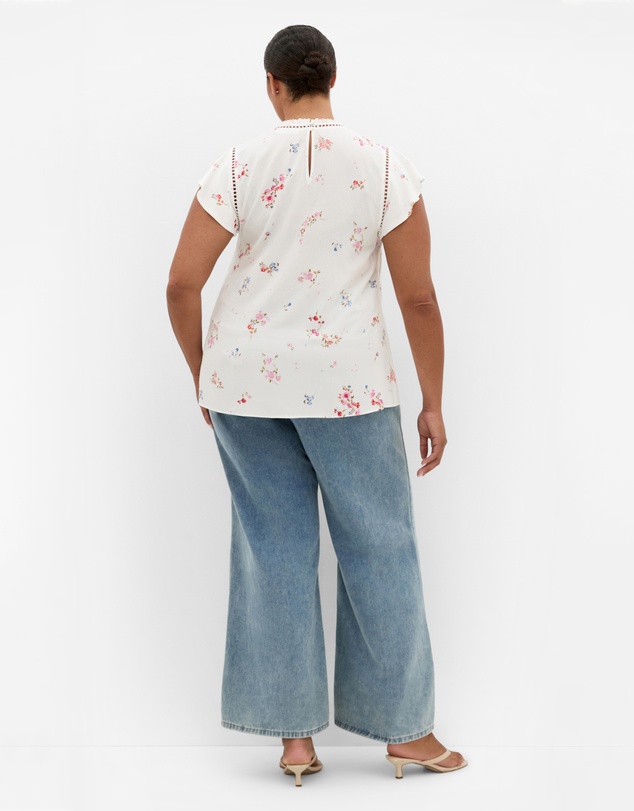 City Chic - Fleur Petal Print Top