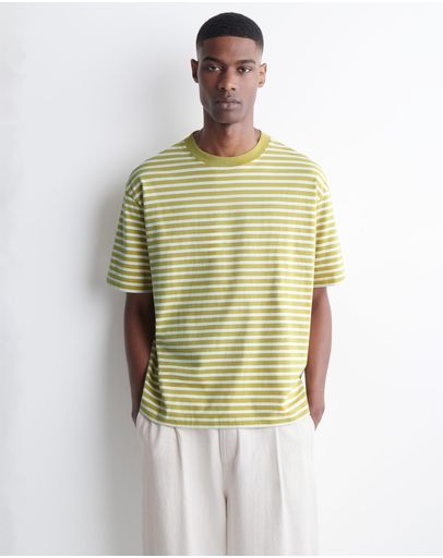 Yellow, White & Striped