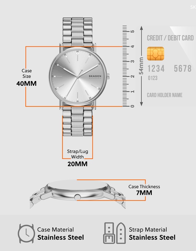 Skagen - Signatur Silver Tone Analogue Watch