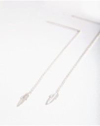 Lovisa - Sterling Silver Faux Feather Thread Through Earrings