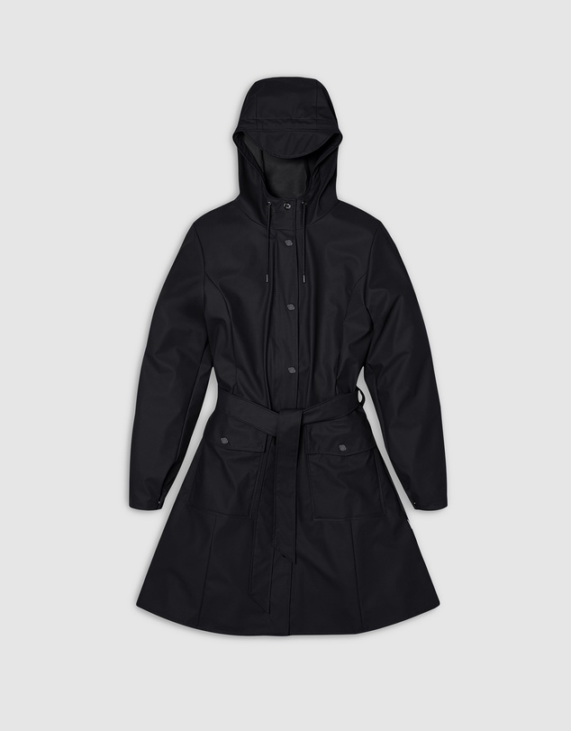 RAINS - Curve Women's Long Jacket Black