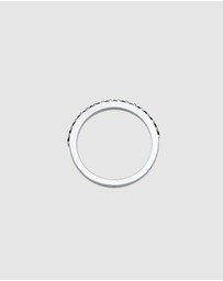 Elli Jewelry - Ring Memoire Elegant Radiant with Crystals in 925 Sterling Silver