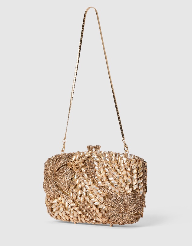 Forever New - Everly Orchid Flower Clasp Hardcase Clutch Bag