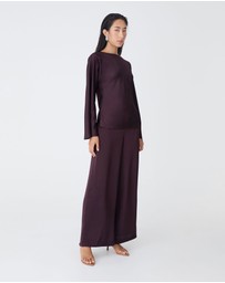 Forcast - Asma Satin Wide Leg Pants