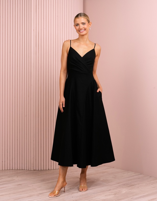 Azzurielle - Peta Full Skirt Midi Dress