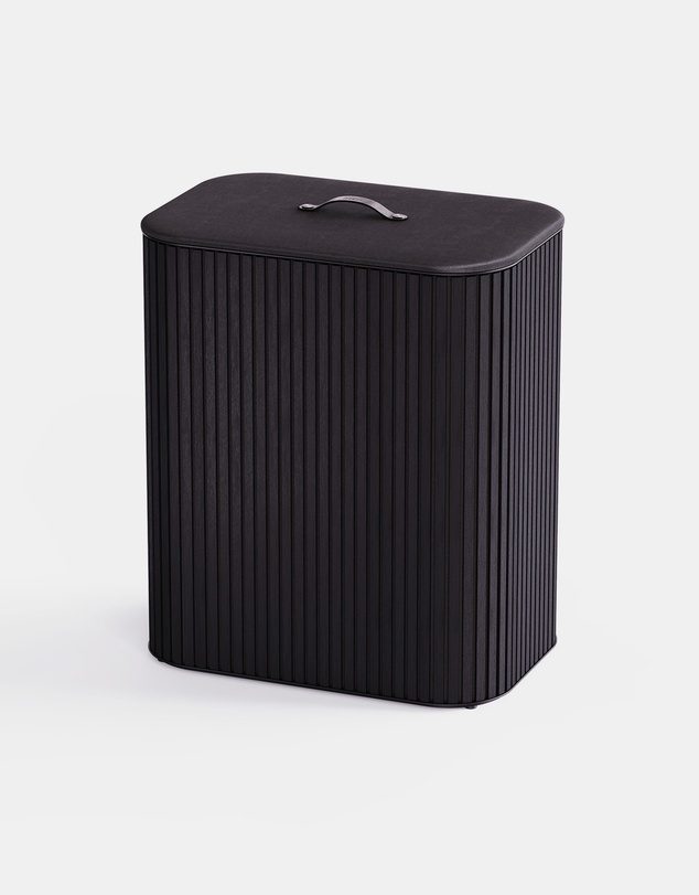 Joseph Joseph - Tota Luxe 90L Easy-Empty Bamboo Laundry Basket (Carbon Black)