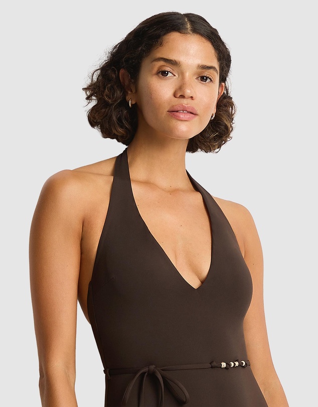 Sea Level Australia - De Luxe V Neck Halter One Piece