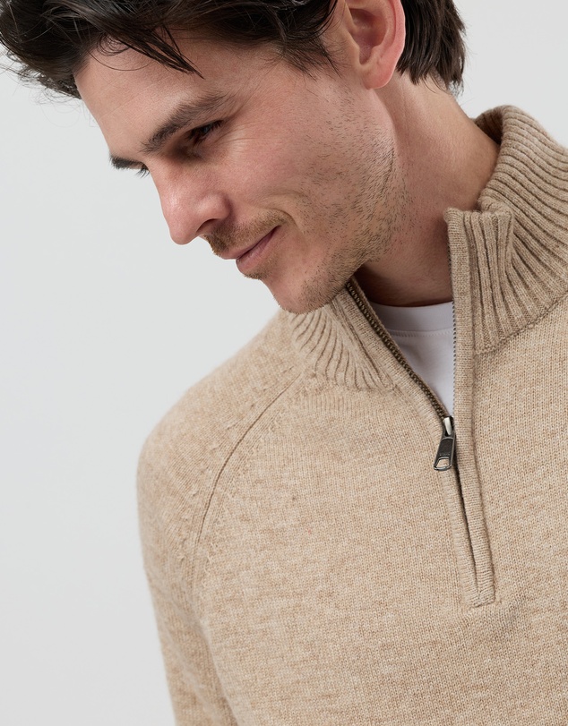Wayver - Half Zip Wool Blend Knit