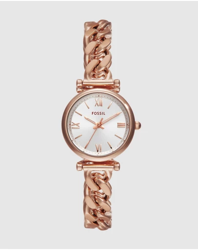 Fossil - Carlie Rose Gold Tone Analogue Watch