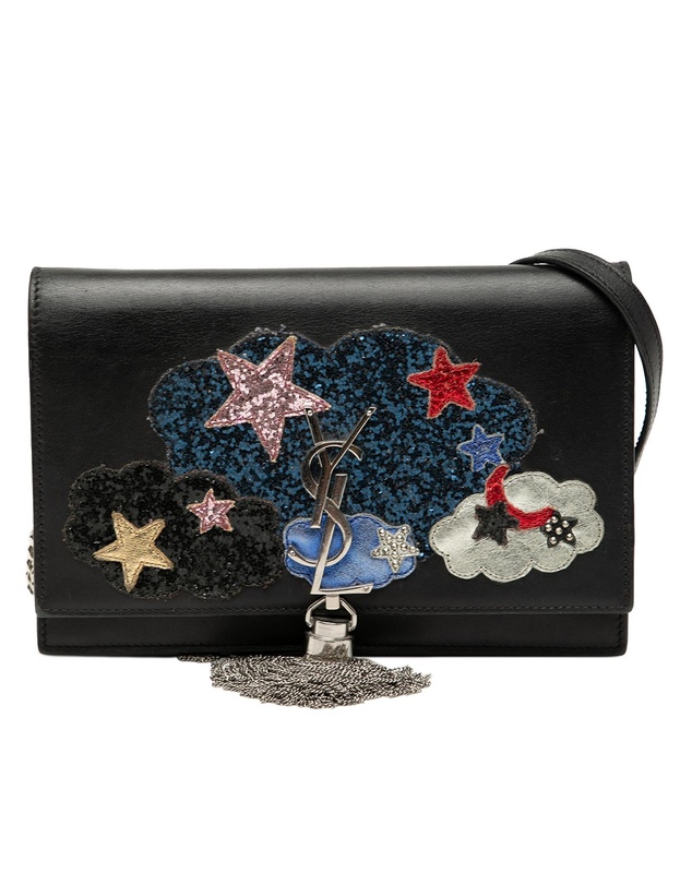Pre-Loved by Azura Reborn - Pre-Loved Calfskin Cloud Star Applique Classic Monogram Kate Tassel Wallet on Chain