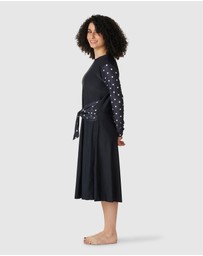 Modest Mermaid - Classic Dot tie front dress SPF50+