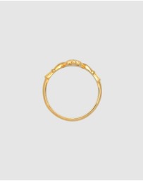Elli Jewelry - Ring Claddagh Heart Love Friendship in 925 Sterling Silver Gold Plated