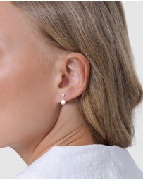 Elli Jewelry - Earrings Ear Hangers with Freshwater Pearls in 925 Sterling Silver