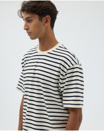 AERE - Heavyweight Stripe SS Tee