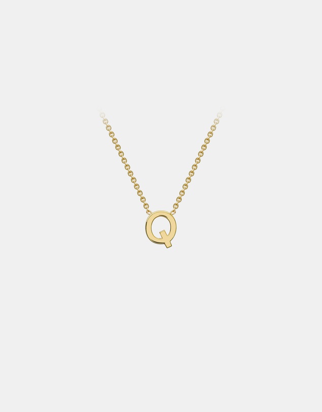 Zoe Olivia - 9K Gold Initial Q Necklace