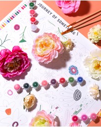 Journey Of Something - Paint by Numbers - Pressed Flowers