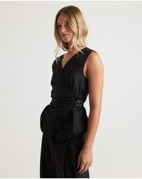 Decjuba - Ava Belted Wrap Top