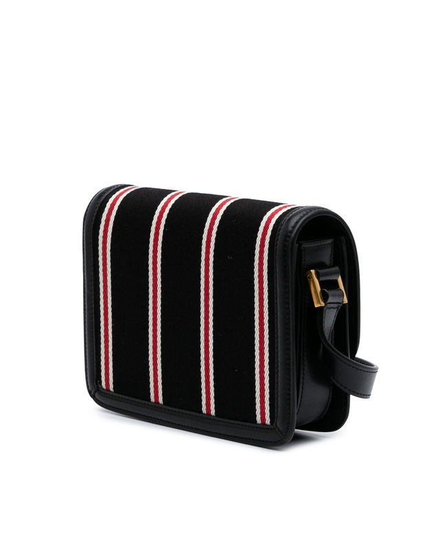 Pre-Loved by Azura Reborn - Pre-Loved Small Canvas Striped Solferino Satchel In Box