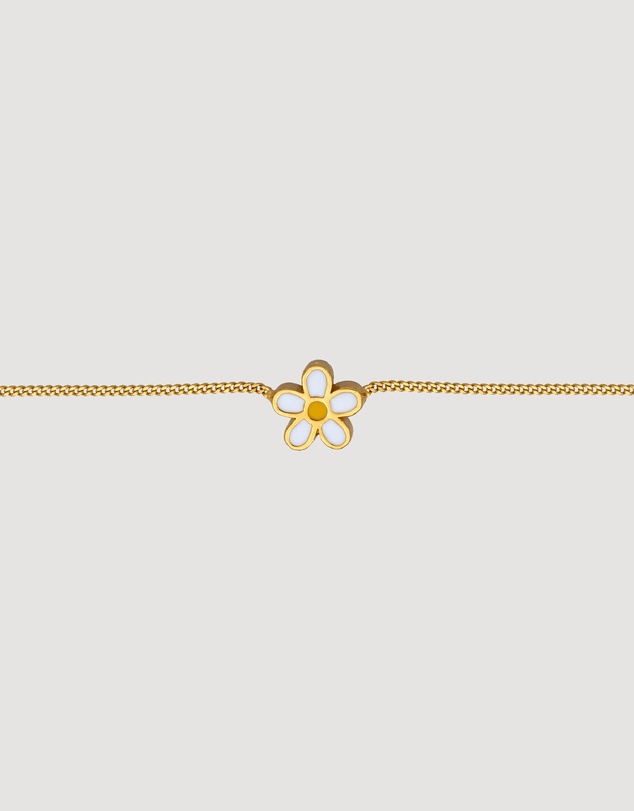 Elli Jewelry - Necklace Choker Flower Nature 925 Sterling Silver Gold-Plated