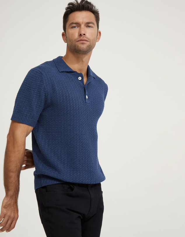 Oxford - Harrison Cable Knit Polo