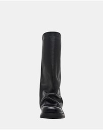 Steve Madden - Benton Black Leather Boots