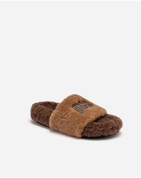 Ozwear Connection Uggs - Ugg Acacia Shearling Logo Slipper