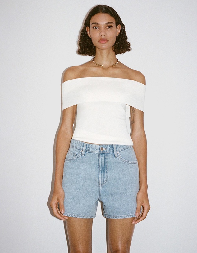 M.N.G - High-Rise Denim Shorts