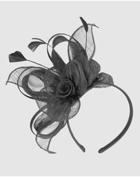 Max Alexander - Sinamay Black Flower Fascinator