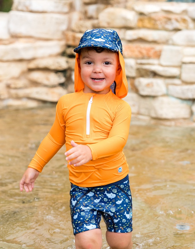 Splash About - Long Sleeve Rashies - Crocodile Swamp & Orange