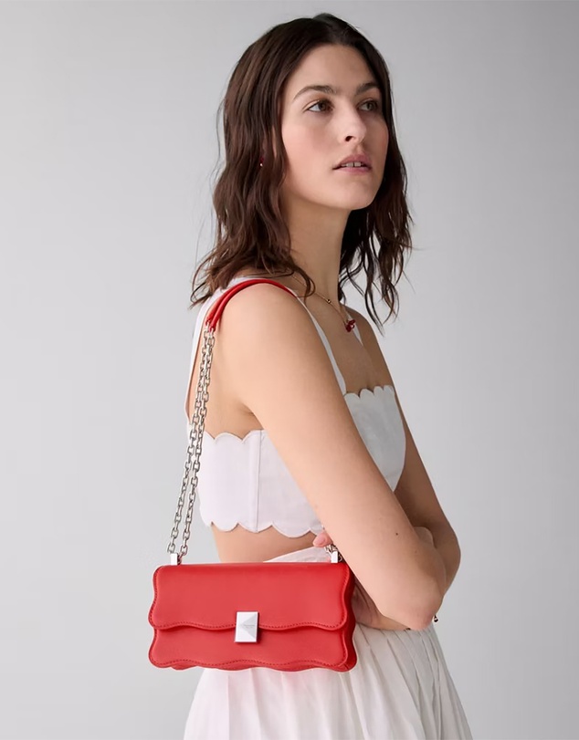 Kate Spade - Deco Wavy Smooth Leather Mini Convertible Shoulder