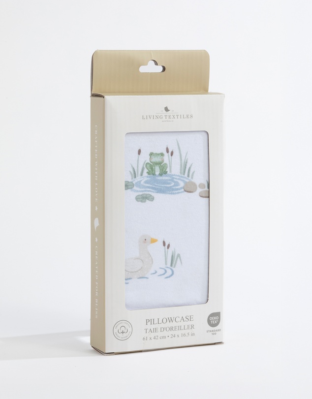 Living Textiles - Organic Toddler Pillowcase - Goosey Goosey