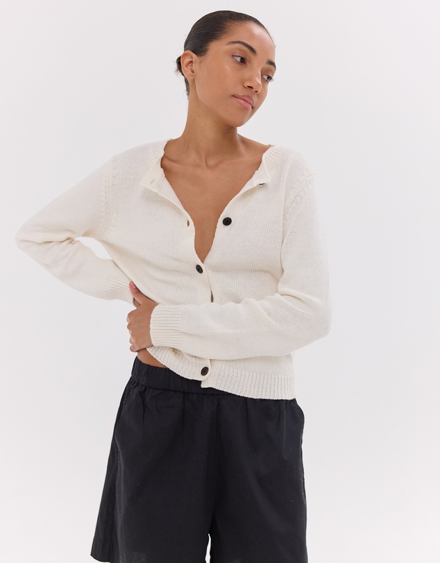 Cloth & Co. - The Vintage Cardigan | White