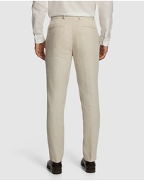 yd. - Carter Stretch Linen Blend Slim Tapered Dress Pant