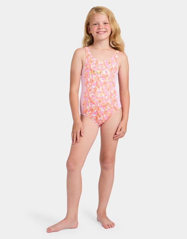 Roxy - Girls 8 to 16 Rg Petal Party One Piece Swimsuit