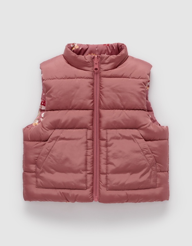 Purebaby - Reversible Puffer Vest -Kids-Babies