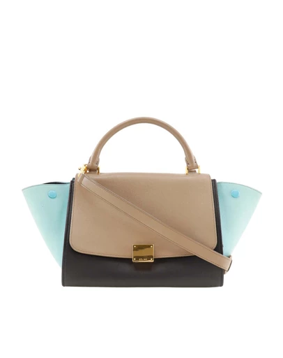 Pre-Loved by Azura Reborn - Pre-Loved Small Tricolor Leather Trapeze Satchel