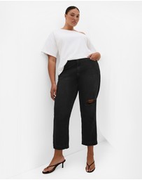 City Chic - Plus size Harley Fit Kenia Straight Jean - black wash