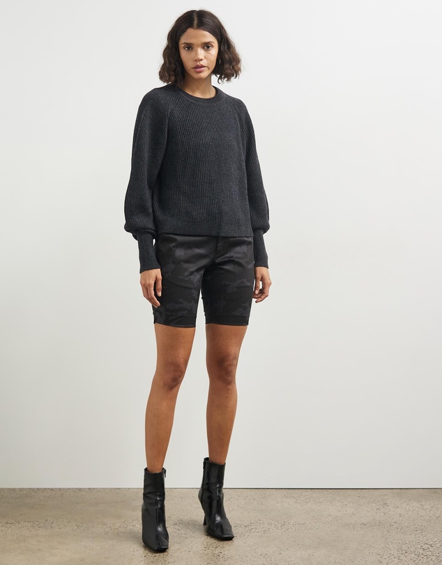Lindsay Nicholas New York - Sculptured Sleeve Crew Neck