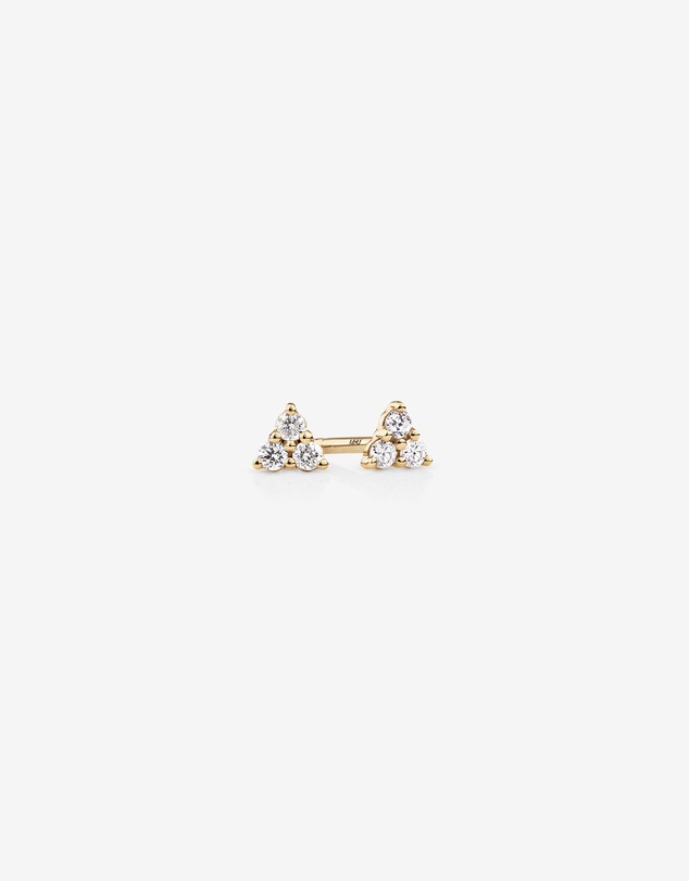 Michael Hill - Trio Stud Earrings with .08 Carat TW Diamonds in 10kt Yellow Gold