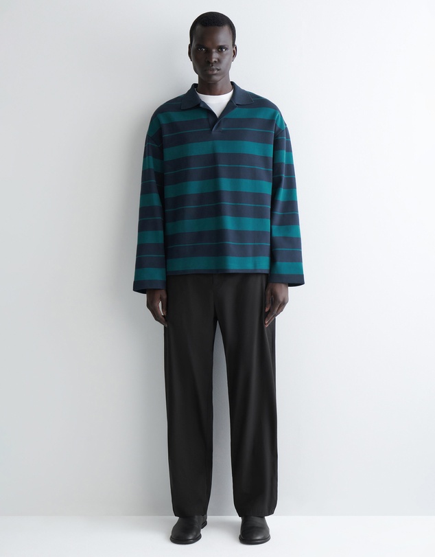 COS - Oversized Striped Cotton Rugby Shirt