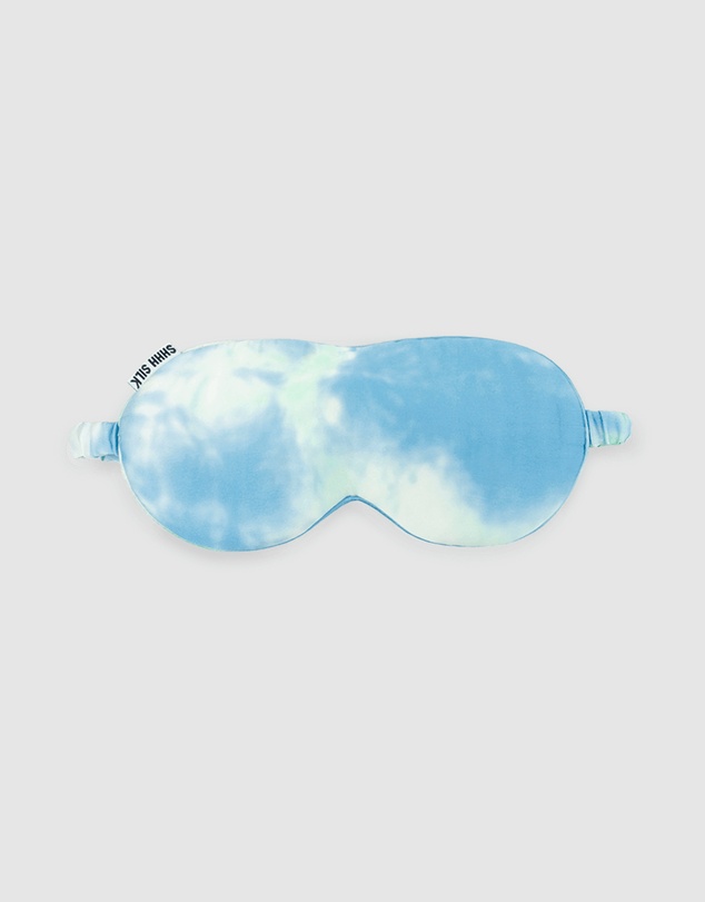 Shhh Silk - Blue Tie Dye Silk Eye Mask Set