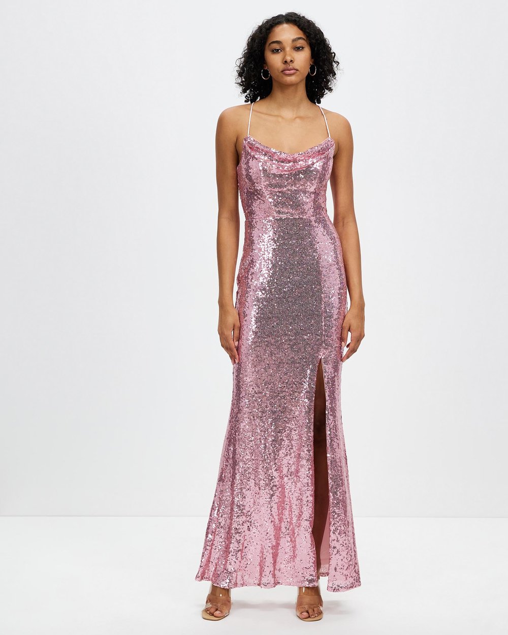 bariano rose gold sequin dress Sequin Bariano Maxi Dress Bariano Rose Gold Sequin Dress Online