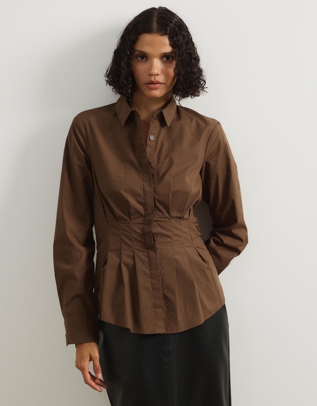 Atmos&Here - Marcy Pin Tuck Long Sleeve Shirt
