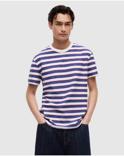 Tommy Jeans - Regular Essential Stripe SS Tee