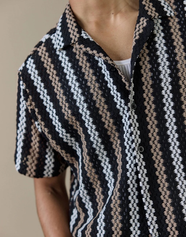 Percival - Wade Crochet Boxy Shirt