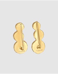 Elli Jewelry - Earrings Earclimber Baroque with Freshwater Pearls in 925 Sterling Silver Gold Plated