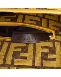 Pre-Loved by Azura Reborn - Pre-Loved fendi Patterned Textile Shoulder Bag with Adjustable Strap and Clasp Closure