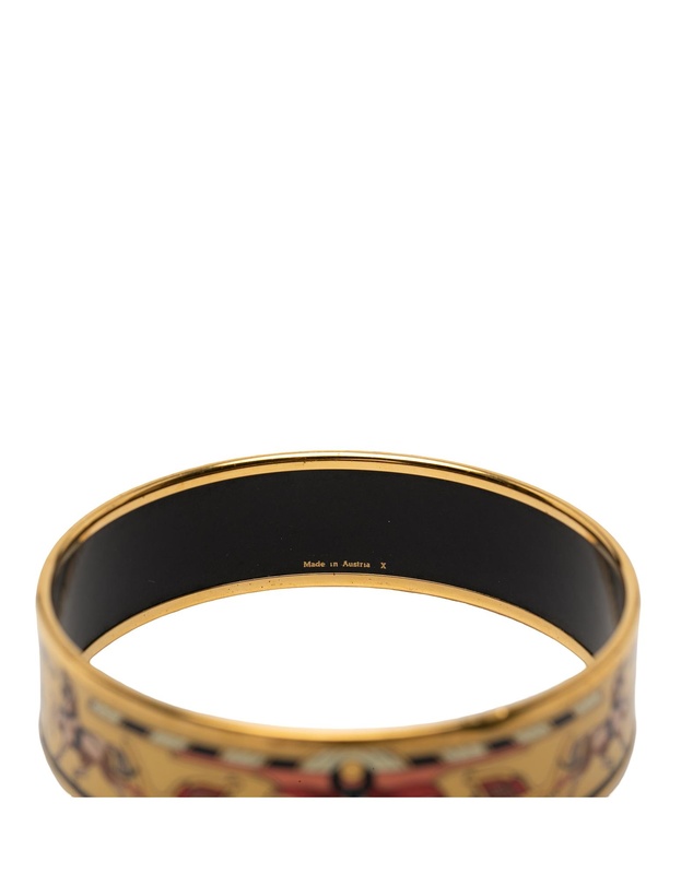 Pre-Loved by Azura Reborn - Pre-Loved Wide Enamel Horse Carriage Bangle 65