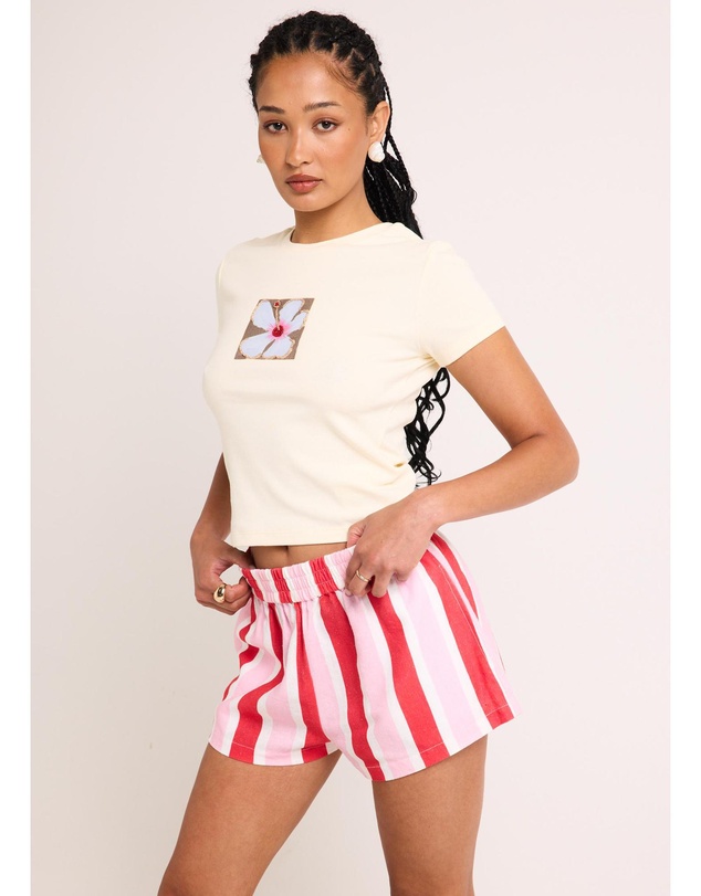Subtitled - Hibiscus Hideaway Baby Tee