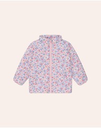 Huxbaby - Heart Floral Quilted Puffer Jacket - Babies-Kids